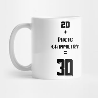 Cool Photogrammetry gift T-shirt 2D + Photogrammetry =3D Mug